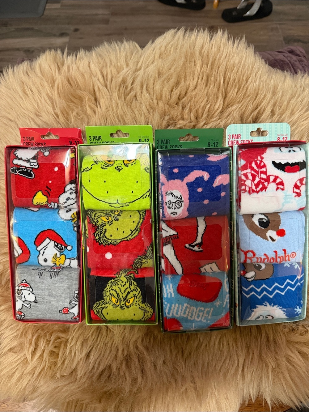 Holiday Sock Lot 12 Pairs Total all New in Box Unisex